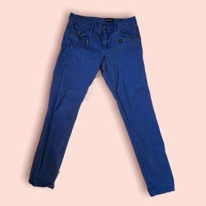 Club Monaco Blue Zipper Detail Jeans